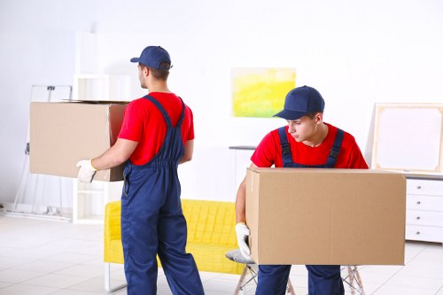 Removal team planning a flat move in Earls Court
