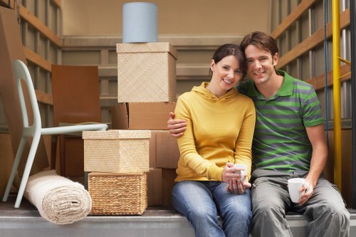 Moving team handling furniture and access details