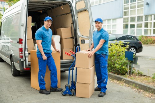 Unpacking service setting up boxes in a new Earls Court property
