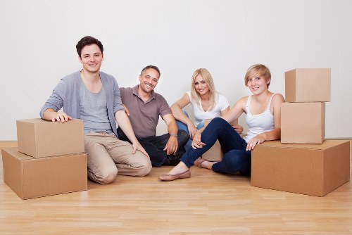 Example of a small flat move in Earls Court with boxes and furniture
